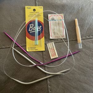 Needles circular sewing‎ singer Schmetz vintage children's crafts assorted